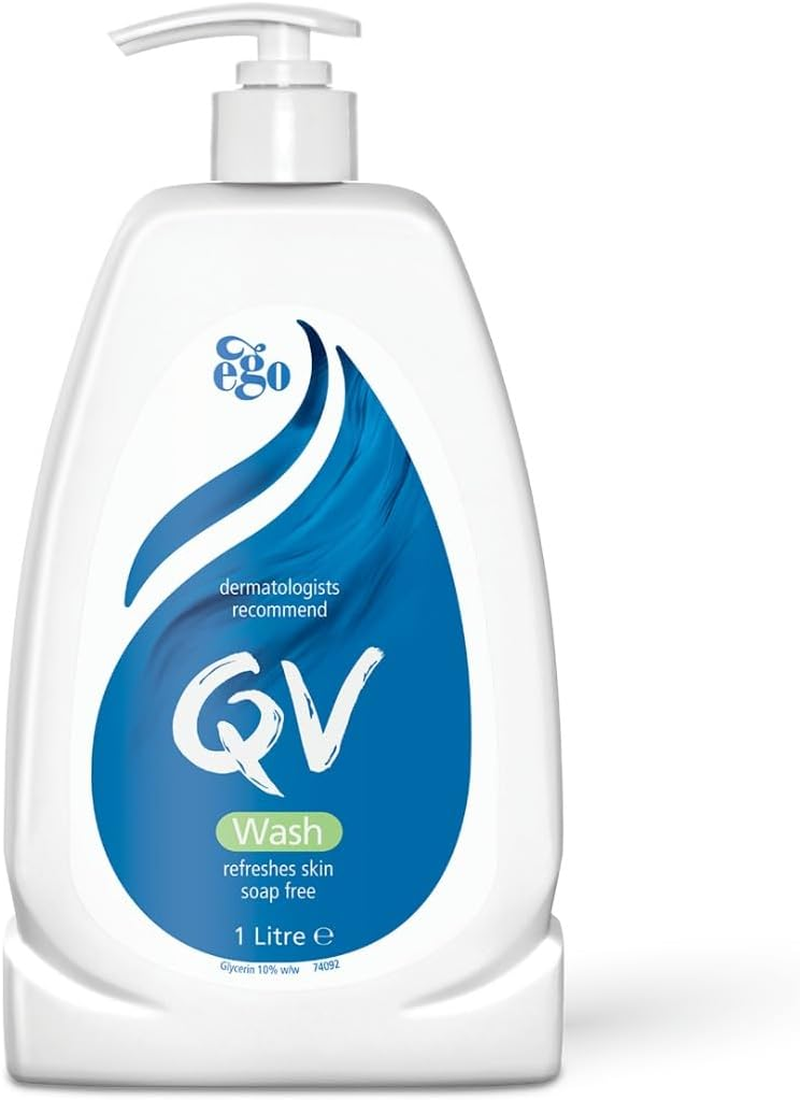 QV Wash Soap-Free Cleanser for Sensitive, Dry, and Eczema-Prone Skin - Dermatologically Tested - 1L image number 2