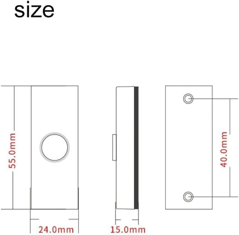 1 Pcs Plastic Push Button Doorbell Wall Mounted Door Bell Buttons for Home Replacement Garage Door Opener Switch,Sturdy Plastic, Hard Wired image number 4