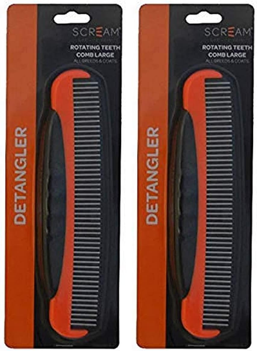 Scream 35-SG03751 LOR Rotating Teeth Comb, Loud Orange