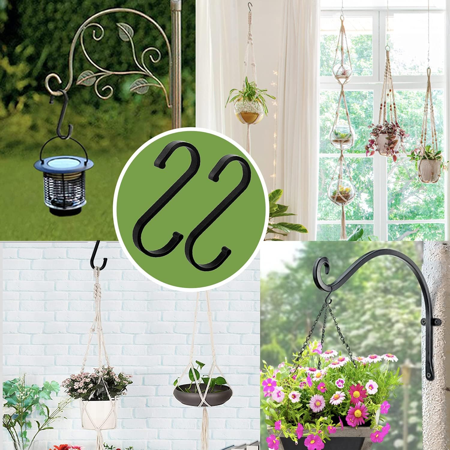 Gavia S Hooks, Pack of 10 S-Shaped Hooks Heavy Duty Metal Hooks Kitchen Hooks for Hanging Hooks for Kitchen, Bathroom, Bedroom, Garden, Office, Shop (Matte Black) image number 4