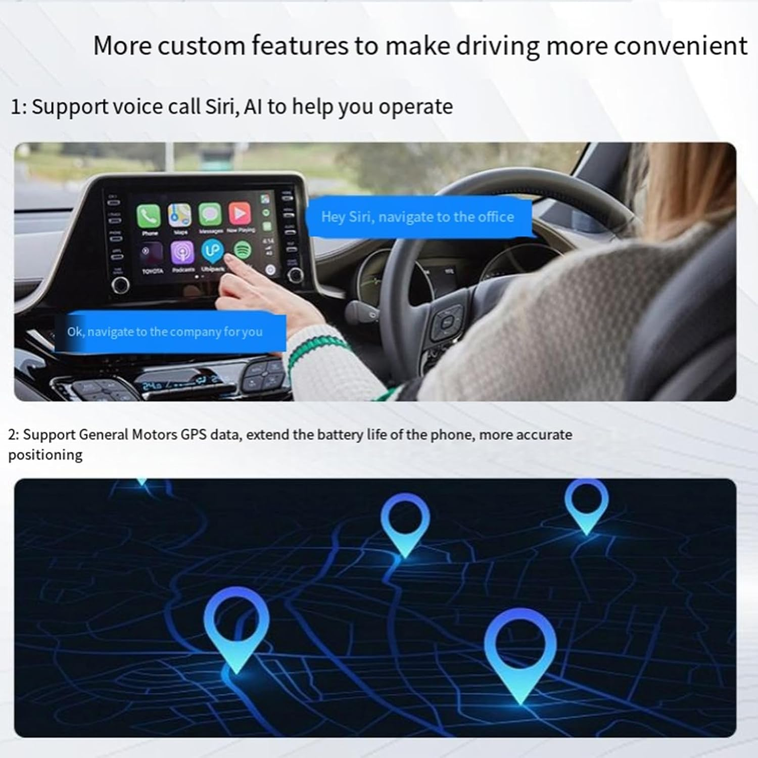 Oolong 2025 Upgrade Wireless Carplay Adapter for Iphone & Android Auto - 5.8Ghz Low Latency, Plug & Play Car Projection Box, OEM Wired to Wireless Converter, Universal Compatibility image number 3