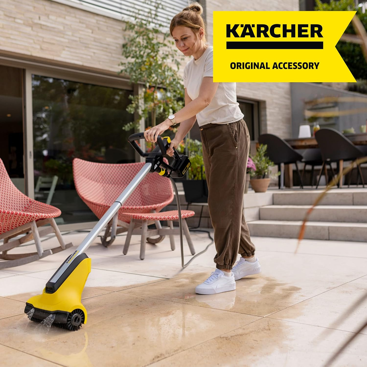 K&auml;rcher Brush Roller Set Stone Surfaces for Patio Cleaner PCL 3-18, Suitable for Smooth Stone Tiles Outdoor image number 2