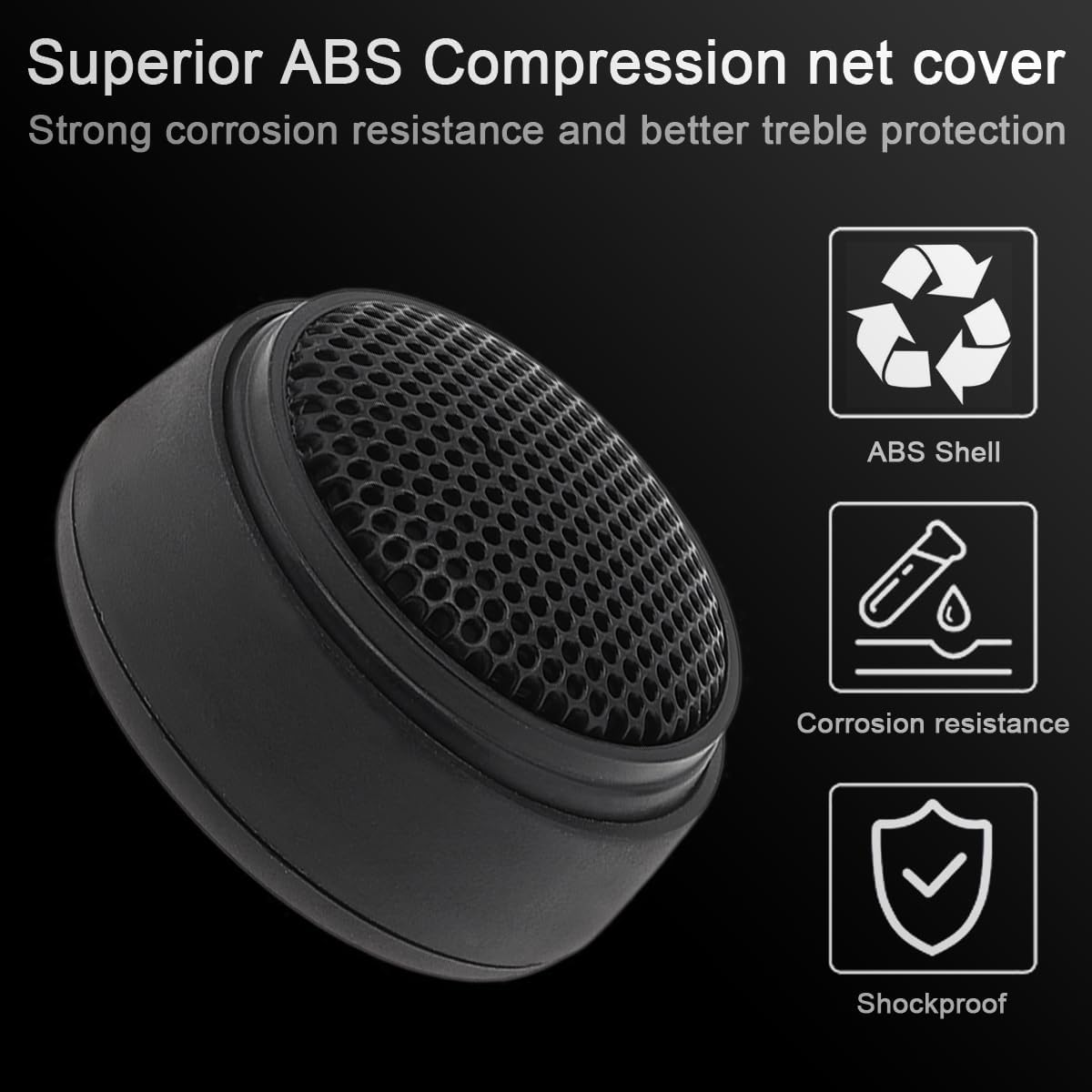 Car Tweeters, 2Pcs Universal 1000W Car Speaker Dome Tweeter Sound Vehicle Auto Music Stereo Modified Loud Speakers image number 6