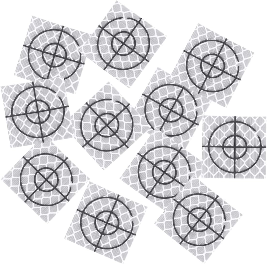 ULTECHNOVO 60Pcs Self-Adhesive Reflector for Engineers Reflective Film for Construction Surveying High Visibility Tunnel Reflectors White image number 2