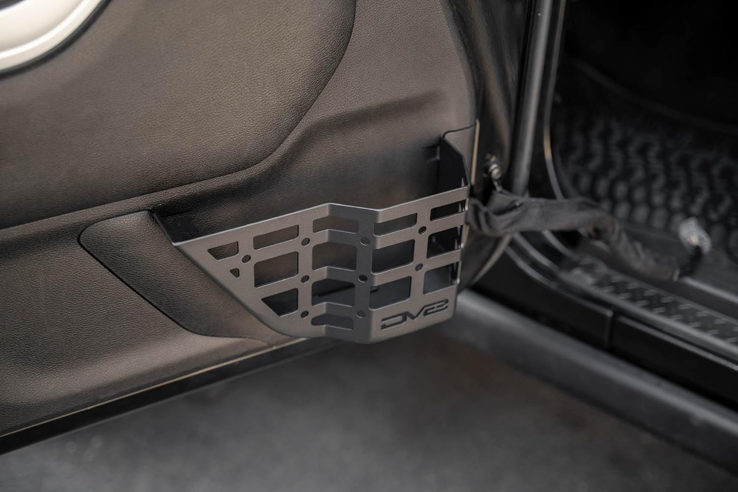 Front Door Pocket Molle Panels for 2011-2018 Jeep Wrangler JK | Rigid Steel Pockets | Replaces the Factory Netting | Mounts Daily Gear | Front Panel Protrusion for Water Bottle Storage | Powder Coated image number 2