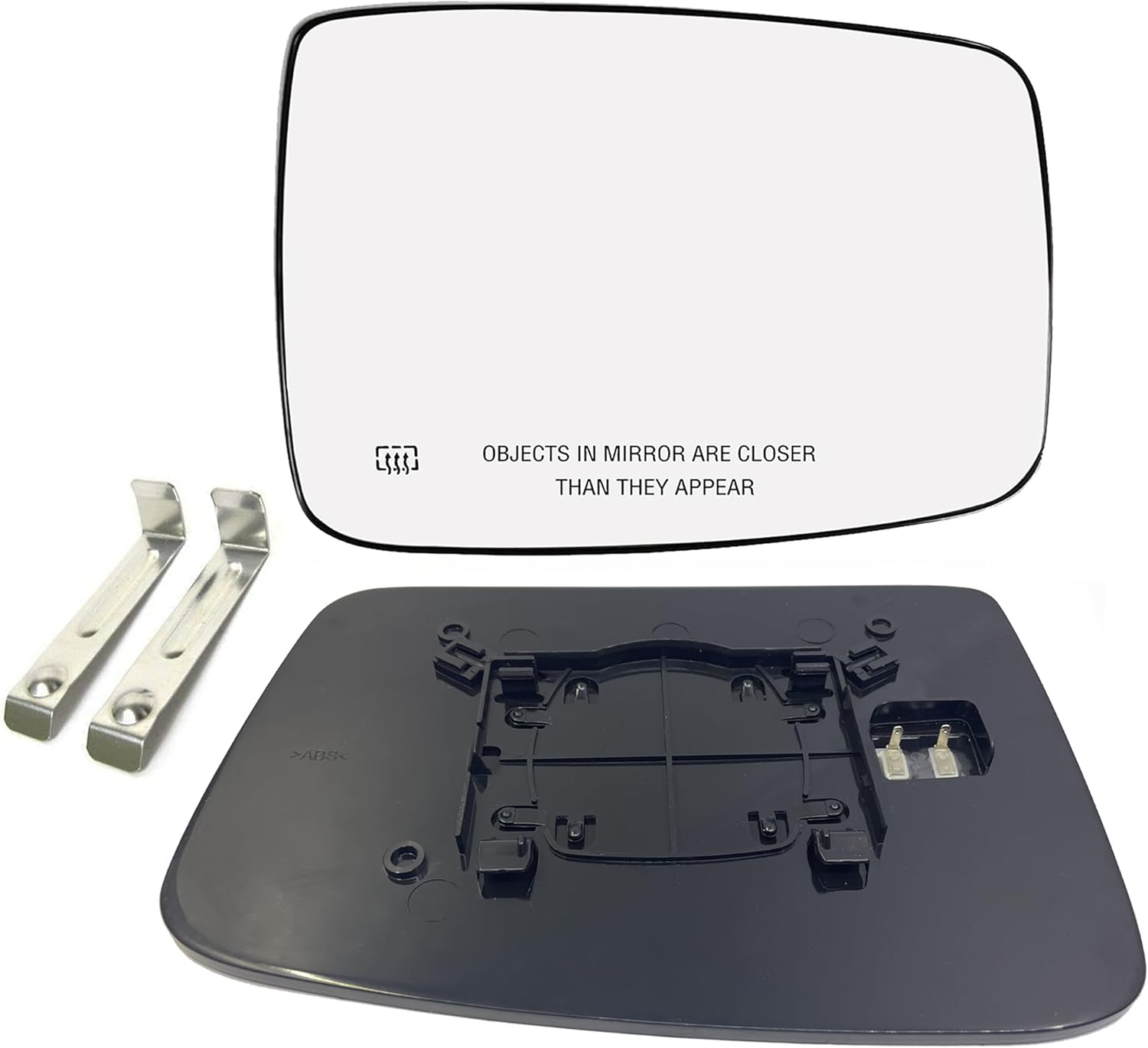 Ram Passenger Right Side Heated Mirror Glass Compatible with 2009-2018 Dodge Ram 1500 2500 Right Power Heated Convex Mirror Glass 68050298AA, 68079362AA image number 4