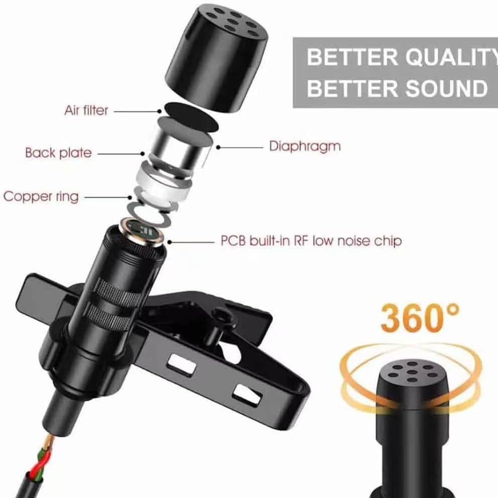 USB Lavalier Microphone, Fyvadio 3M Lapel Microphone for Computer, Lapel Clip-On Omnidirectional Condenser Mic for Laptop, PC and Mac, Perfect Podcasting, Gaming, Streaming and Recording [Plug & Play] image number 1