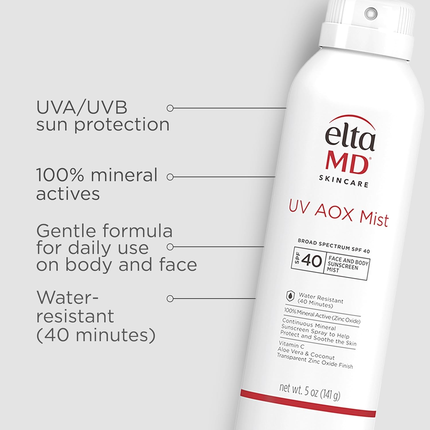 UV AOX Mist SPF 40 by Eltamd for Unisex - 5 Oz Mist image number 2