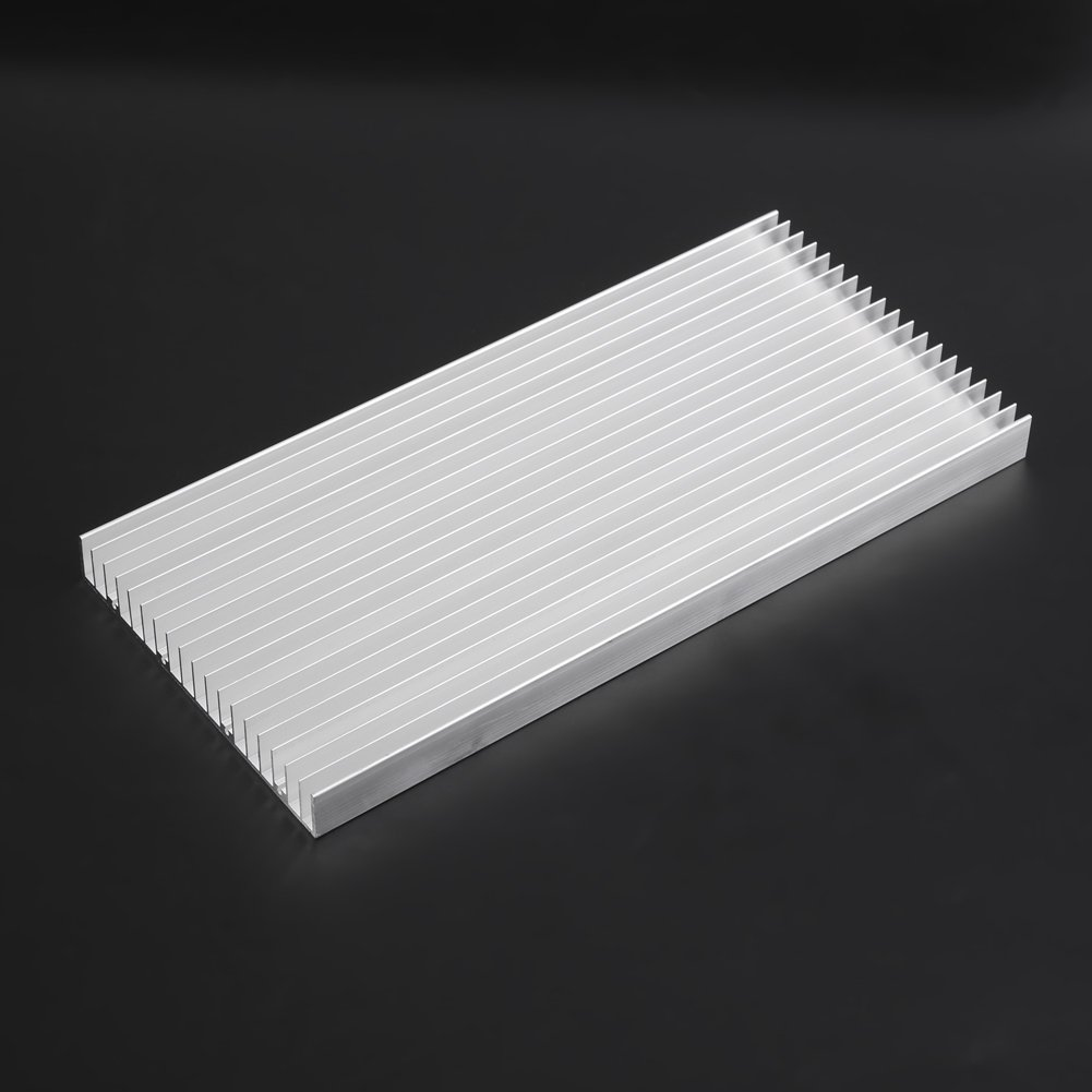 Aluminum Chipset Heatsink Radiator Heat Sink Cooling Fin Silver for High Power LED Power Active Component 300 X 140 X 20Mm image number 5