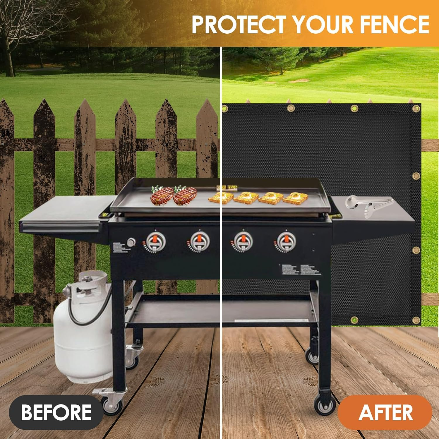 Fireproof Heat Shield for Wall behind Grill, Protect Deck Fence from Grill Heat, 3'X10' image number 6