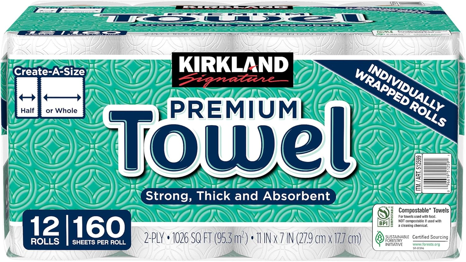 Worldwide Nutrition Bundle, Compatible with Kirkland Signature Paper Towels 12 Rolls and Multi-Purpose Key Chain image number 2