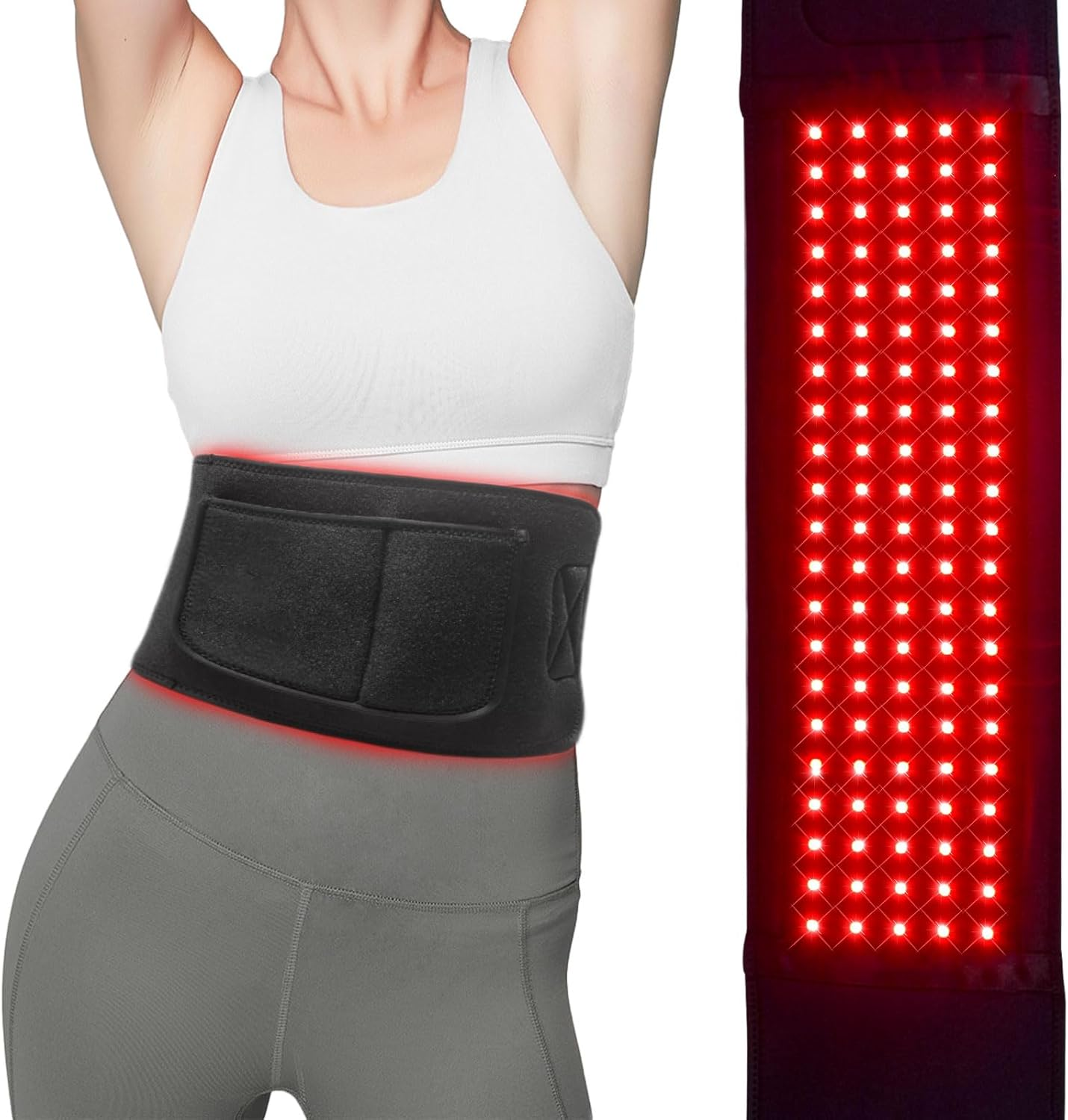 Red Light Lamp Wristband, 72Leds Red LED Light with Timer Function(10/20/30Mins), Brightness Level Adjustment Infrared Lamp for Living Room/Bedroom/Office image number 4