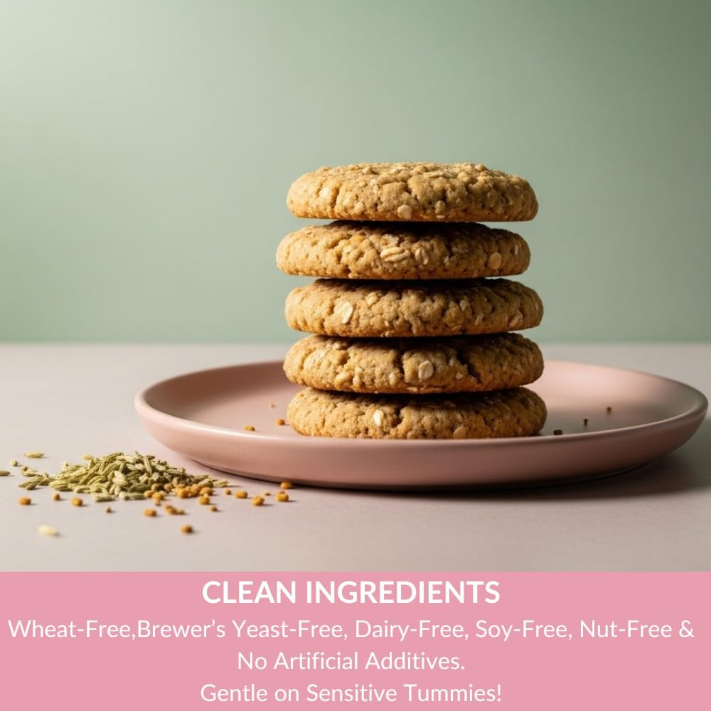 Nella Vosk Lactation Cookies &ndash; Vegan Breastfeeding Snacks for Lactation Support &ndash; Nourishing Biscuits for Breastfeeding Mums &ndash; Thoughtfully Crafted for Sensitive Tummies and Modern Family Wellness (Fennel & Fenugreek) image number 6