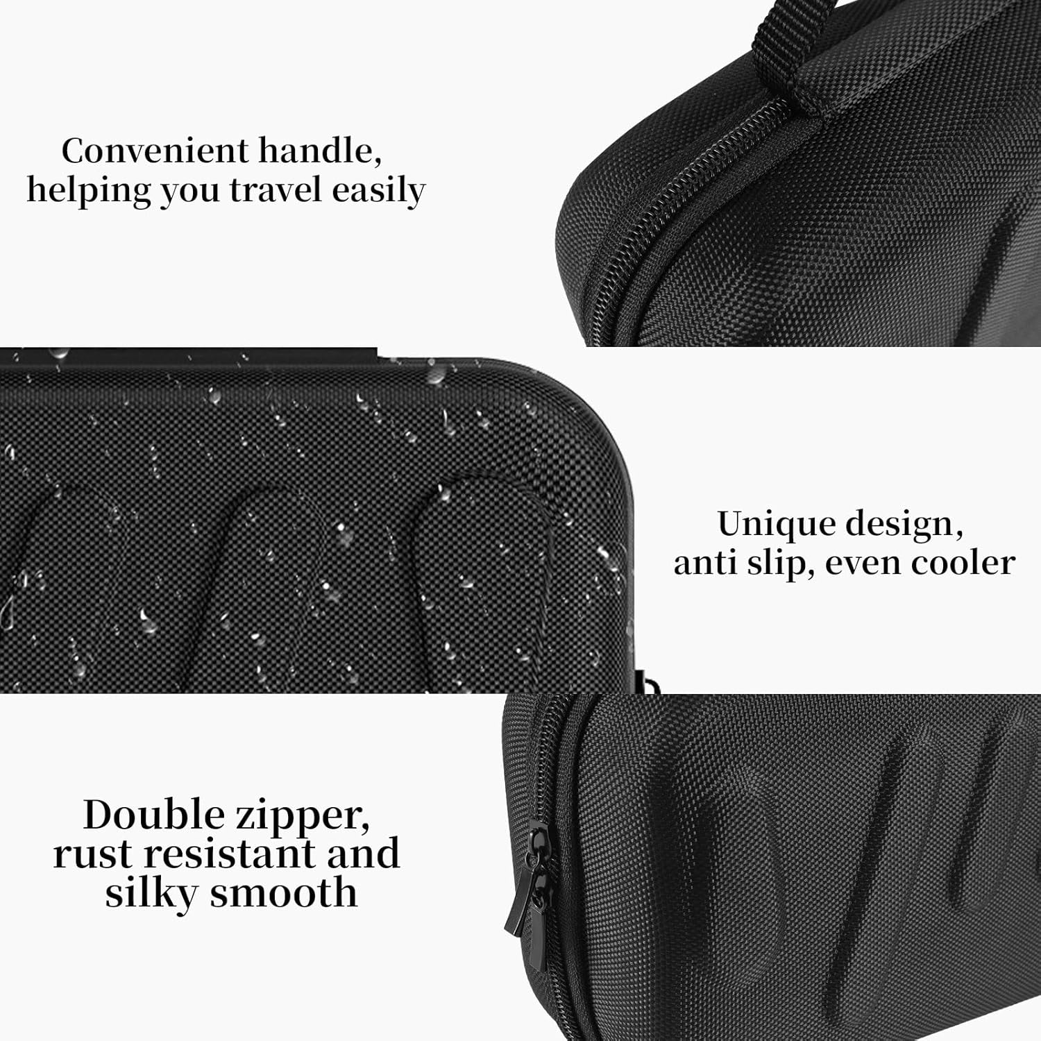 LUPAPA Carrying Case Compatible with Switch 2(2025) -Multifunctional Storage Box with 20 Game Card Slots Portable Storage Bag for Accessories, Protective Travel Handbag EVA Hard Bag (Black) image number 6