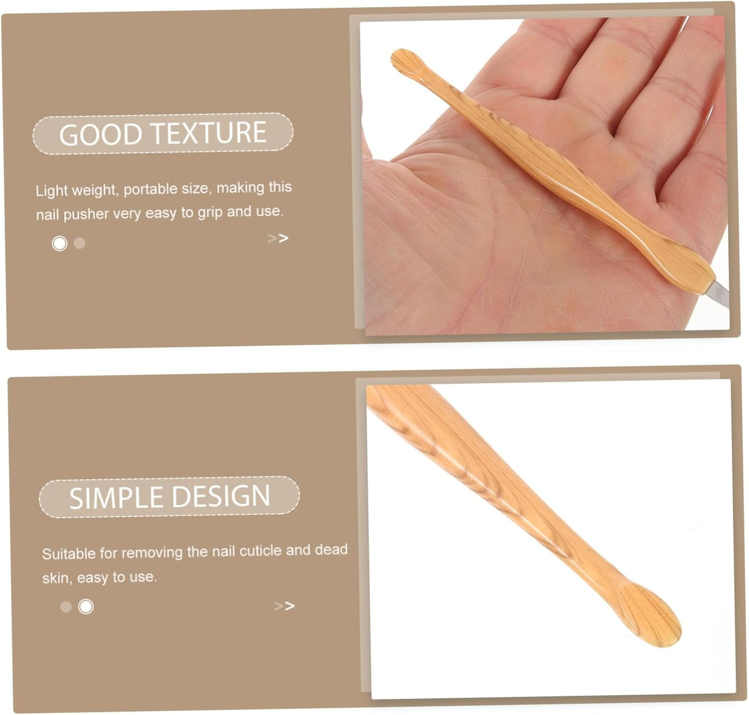 SHERCHPRY 10Pcs Stainless Steel Cuticle Pusher Tool Nail Art Pushers Manicure Cuticle Remover for Women image number 3