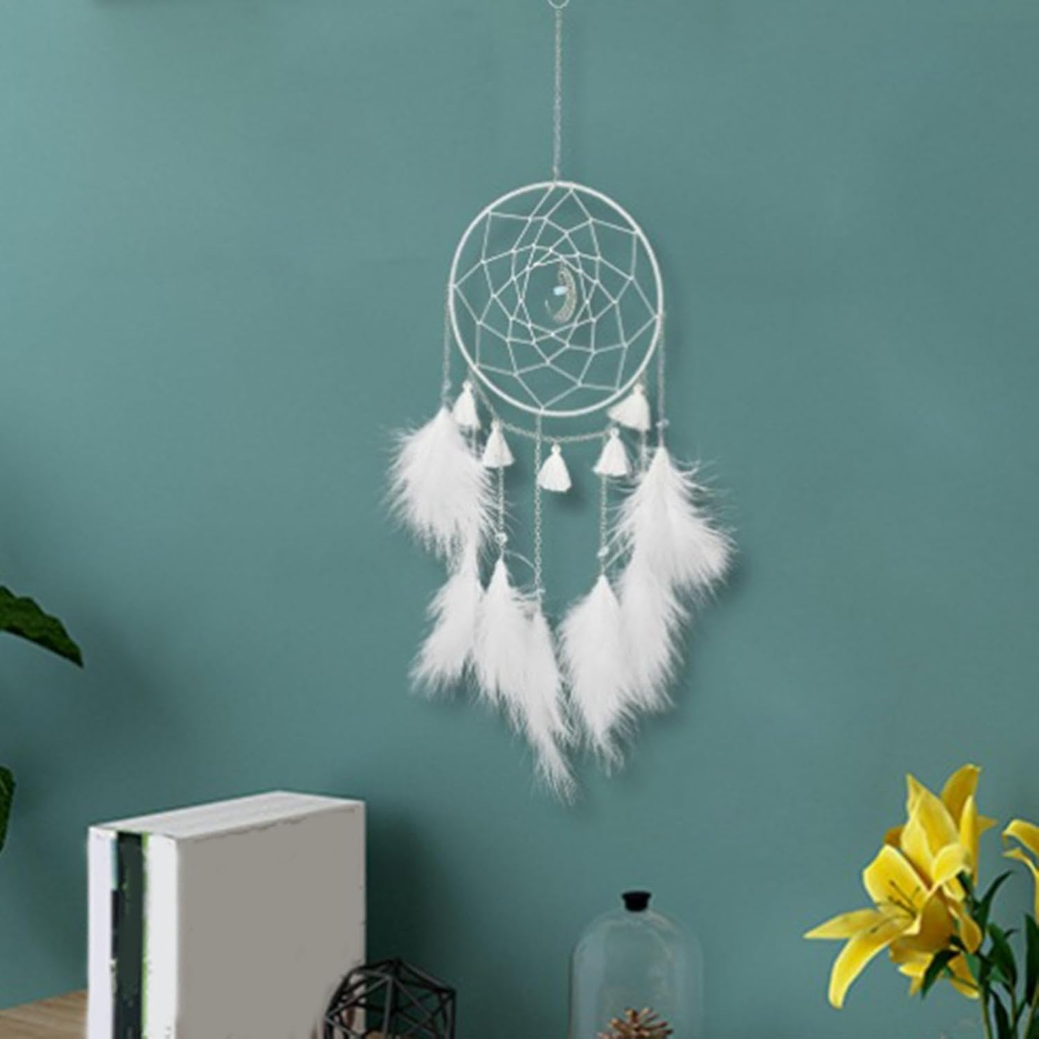 Dream Catchers,Decorative Ornament Art | Dream Catcher Home Decorations, Handmade Wall Decor for Positivity, Feathers Dream Catcher image number 4