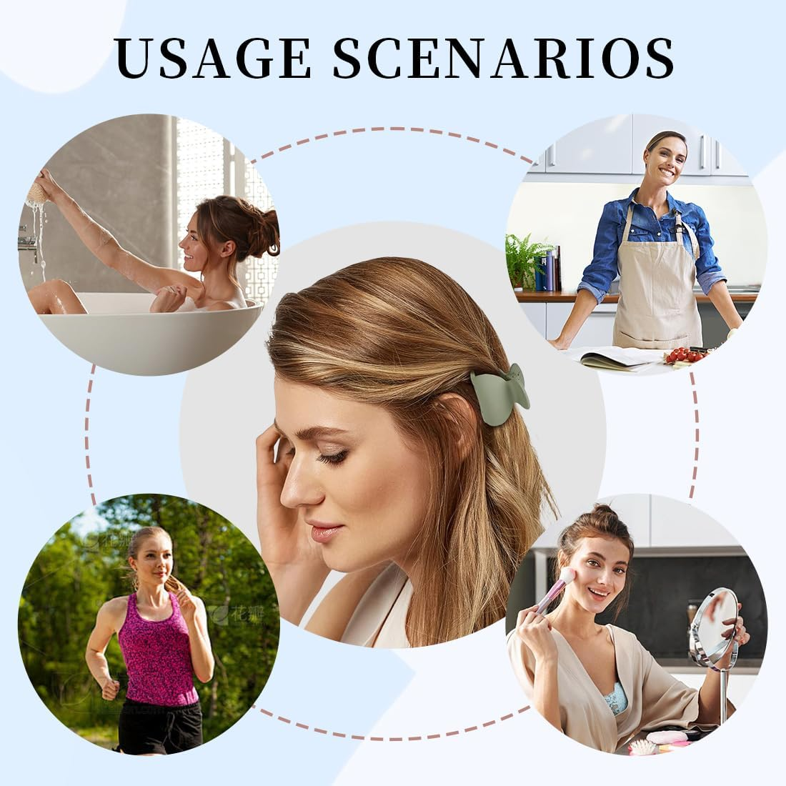 KIRZAX Pack of 12 Women'S Small Hair Clips, 4 Cm Hair Clip, Mini Accessories, Strong Stylish Banana Clip, Spider Hair Clips for Women, Girls, Children image number 1