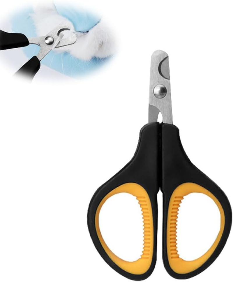 Custelen Cat Nail Clipper &ndash; Professional Stainless-Steel Claw Clipper Trimmer for Cats, Kittens, Hamsters, Rabbits, Birds, & Small Breed Animals