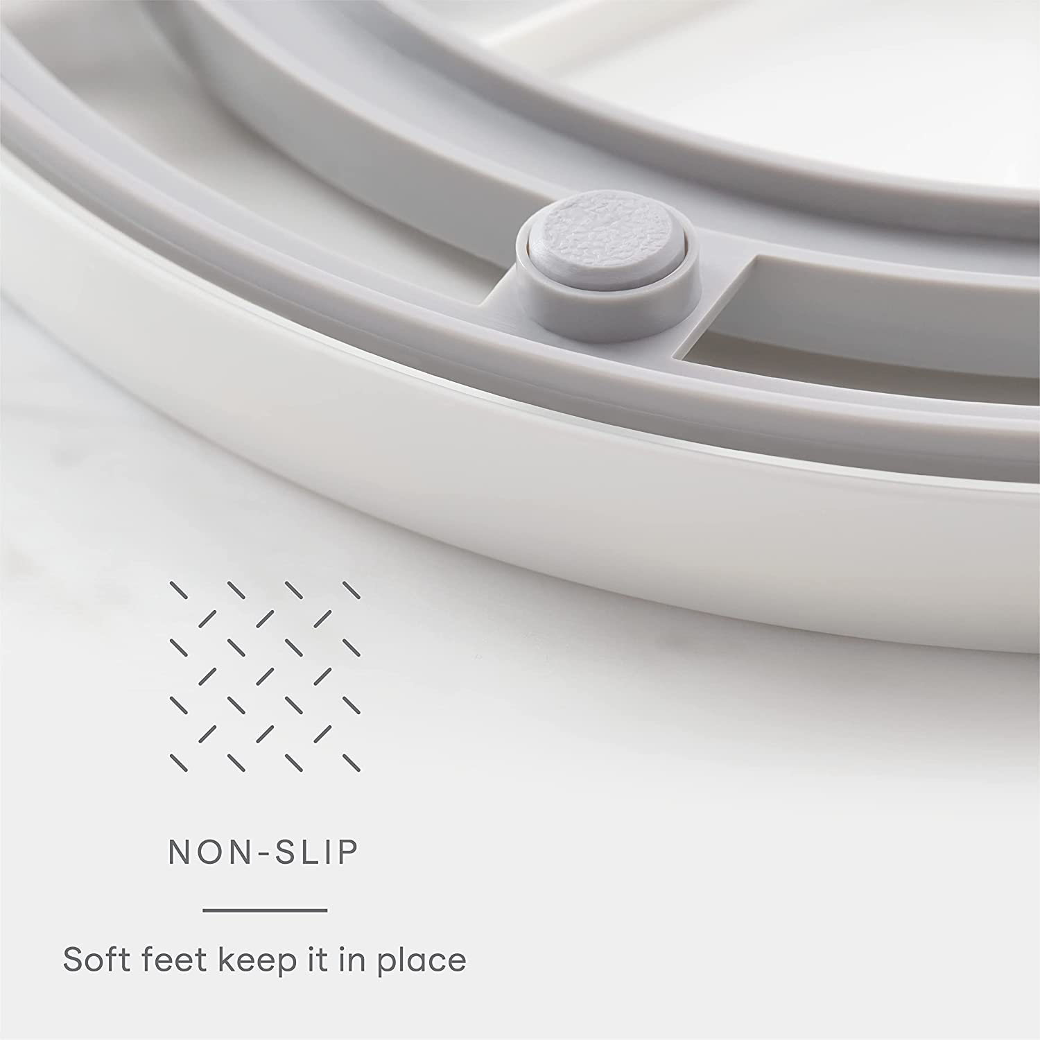 Youcopia Crazy Susan Lazy Susan Organizer, 3 Bpa-Free Removable Clear Bins with Handles, Rotating Storage Turntable for Kitchen Cabinet, Pantry and Bathroom Organization image number 5