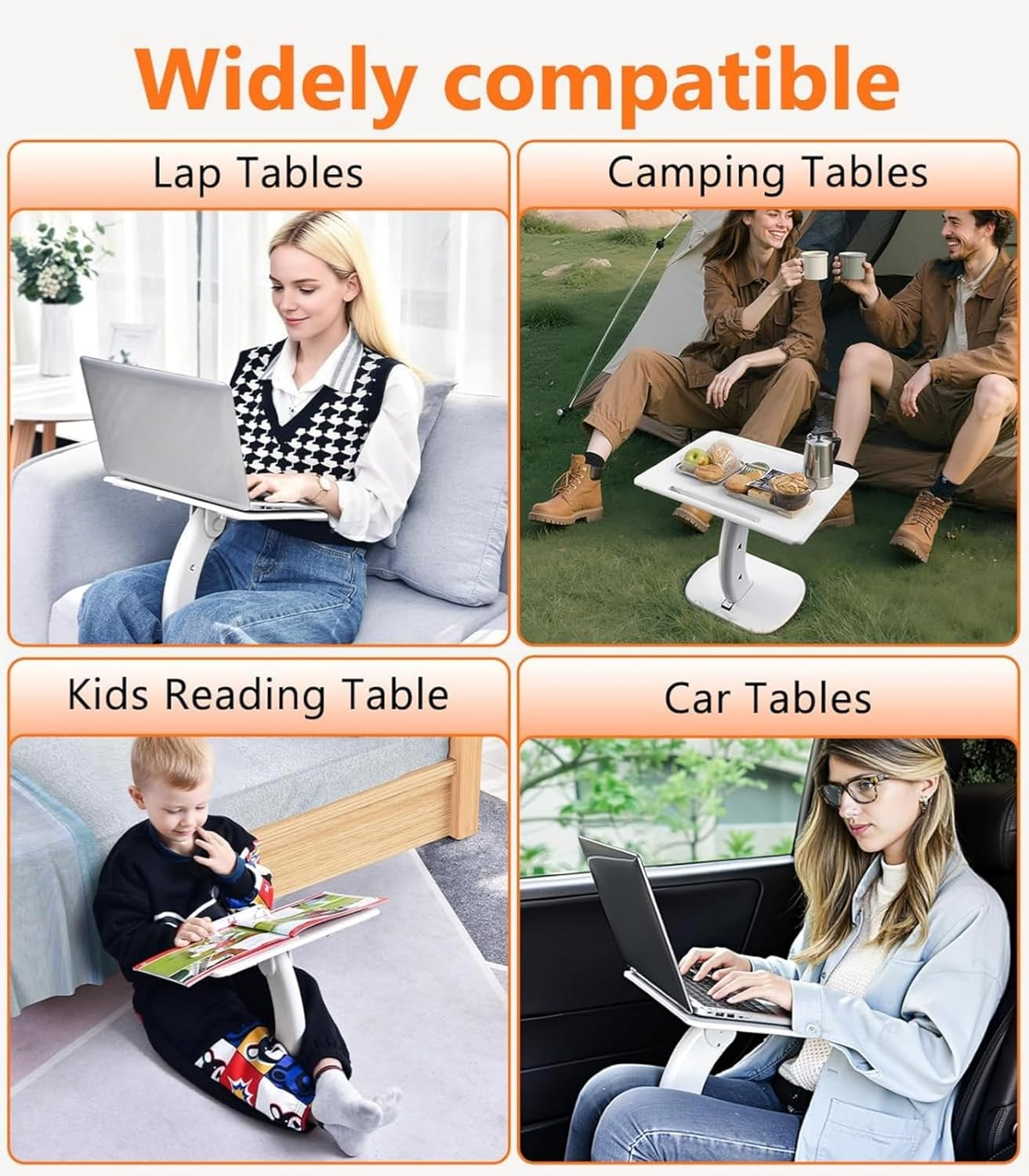 Car Seat Tray Table, Adjustable Travel Tray for Kids/Adults, Car Lap Desk for Laptop Computer Tablet Book, Front Passenger/Rear/Driver Seat Food Eating, Essentials Accessories for Long Trips image number 6