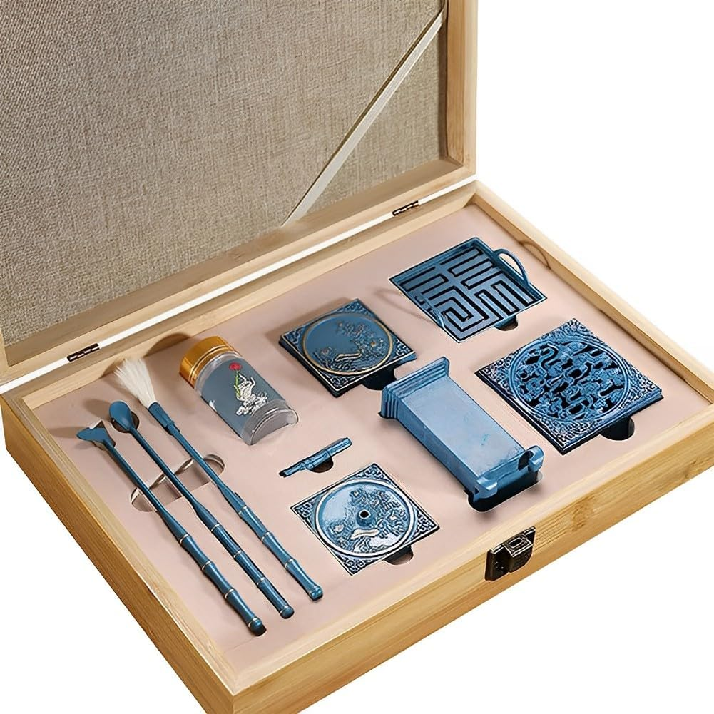 9 Pcs/Set Pure Copper Incense Burner Kit Tool, DIY Backflow Tower Incense Cone Molds for Home Fragrance Accessory, Indoor Ornament, Handicraft Gifts, Meditation image number 4