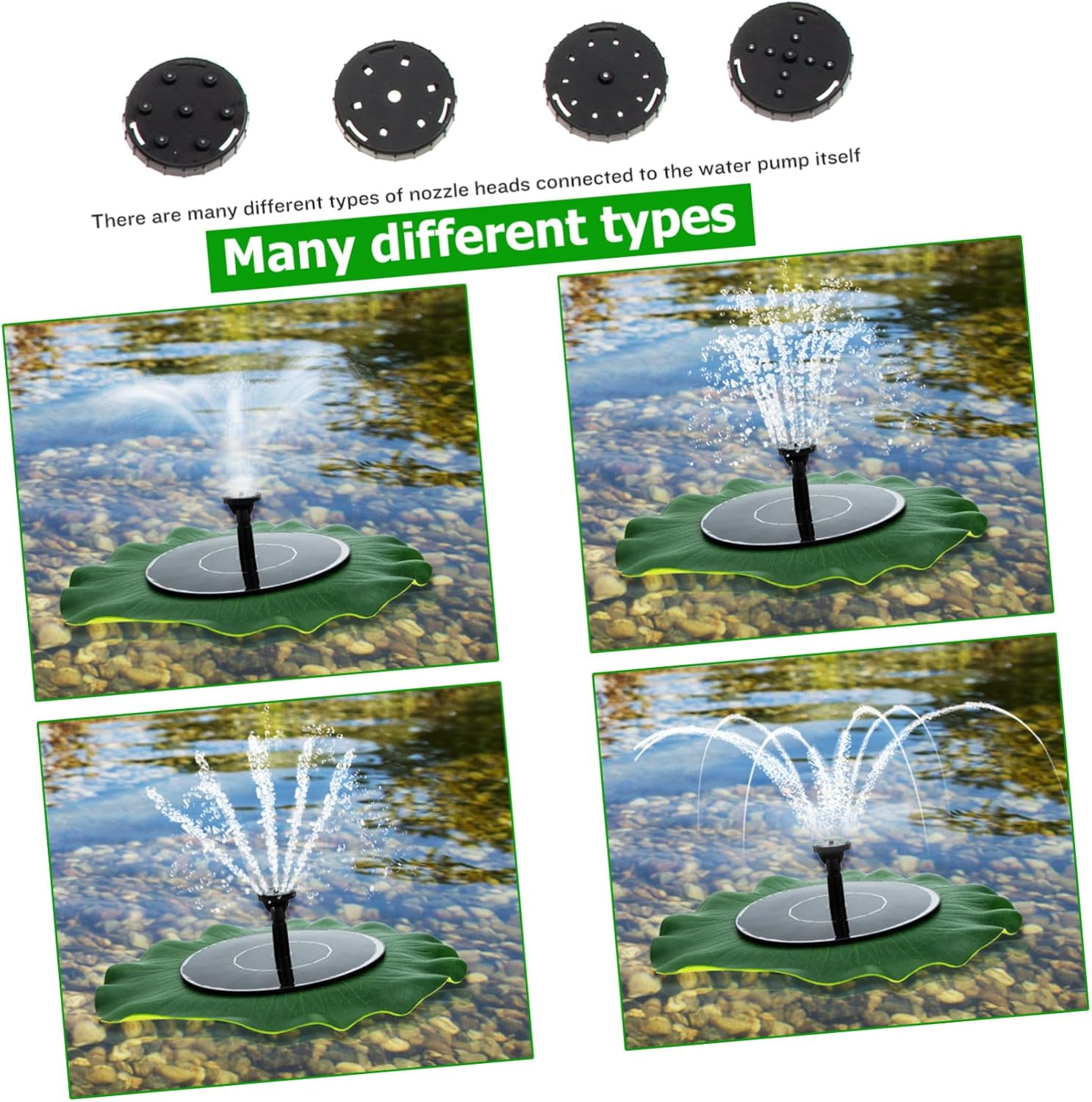 Sosoport Solar Powered Water Fountain Kit Outdoor Garden Circulating Sprinkler with Solar Panel Automatic Operation for Pool and Decor image number 4