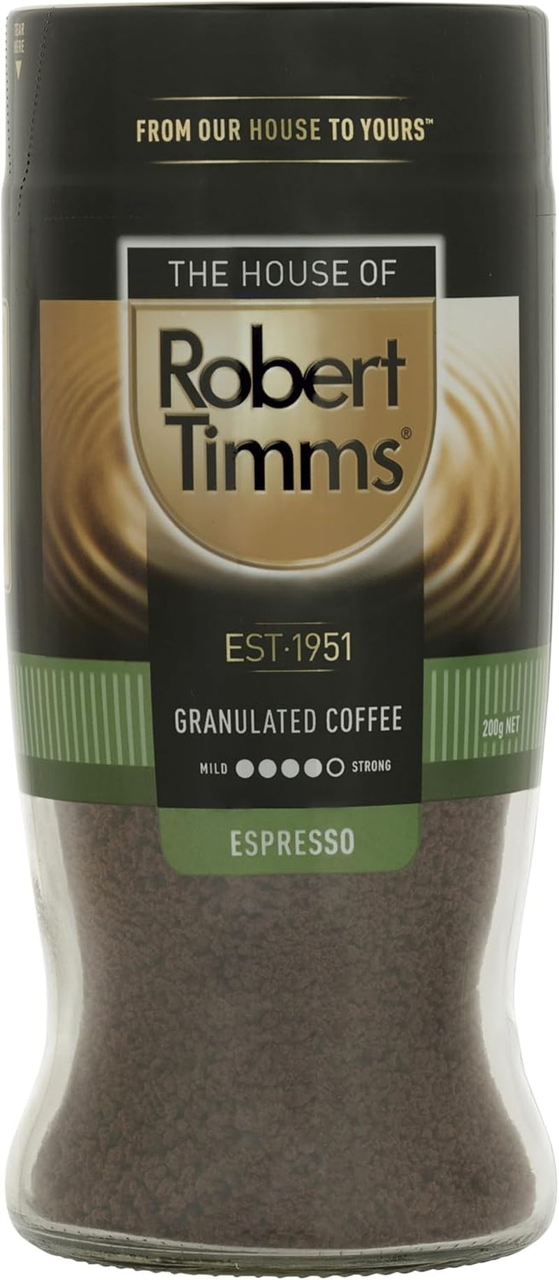 Robert Timms Extra Dark Roasted Espresso Granulated Coffee 200 G