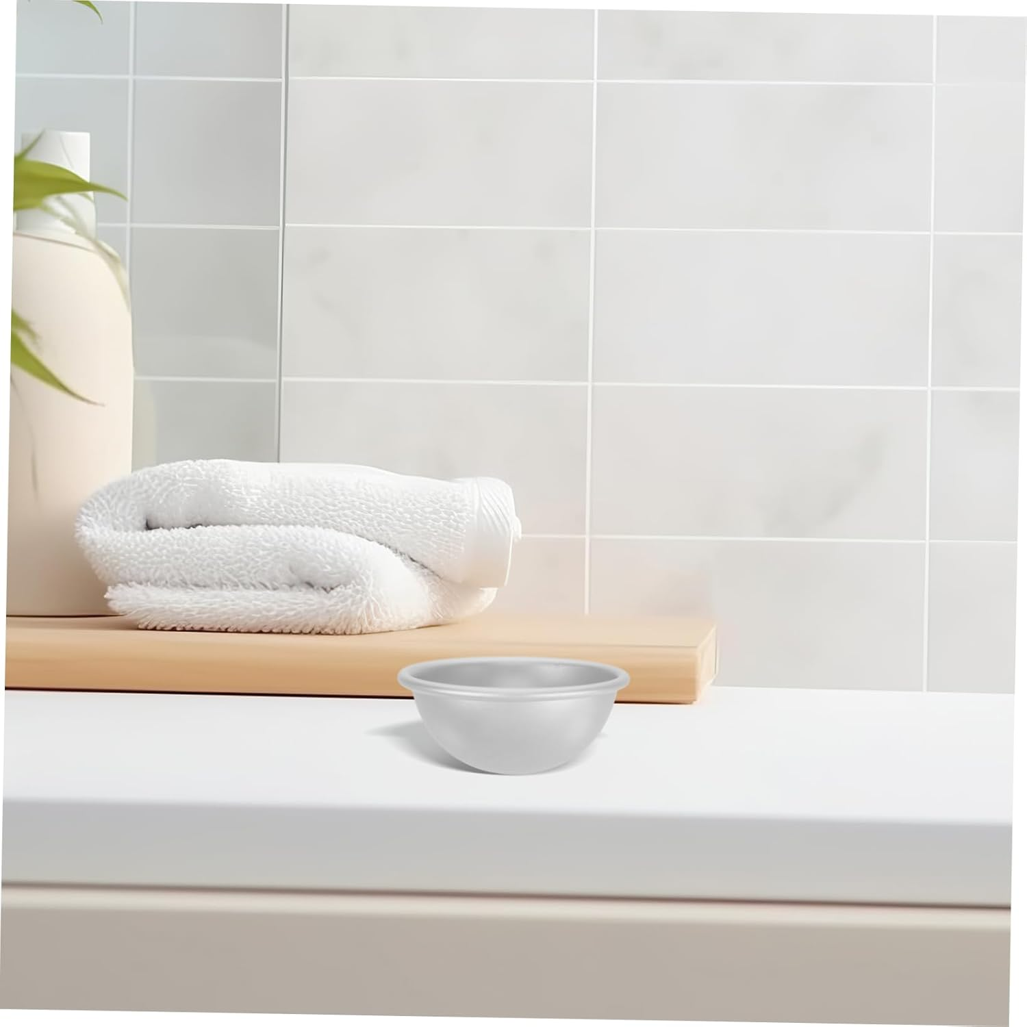 24Pcs DIY Bath Bomb Molds Bath Salt Molds Semicircular Aluminium Alloy Easy Clean Home Professional image number 1