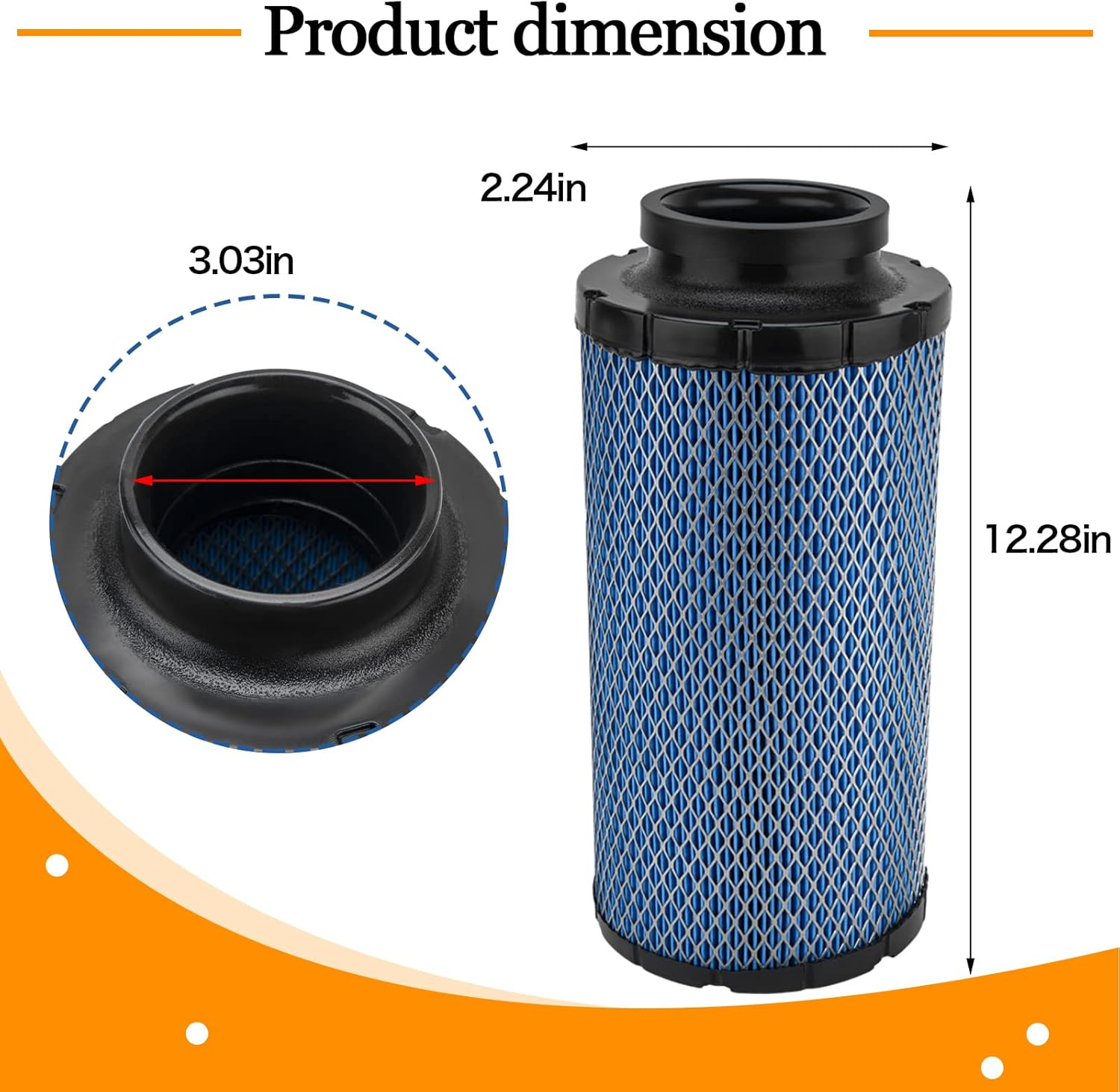 2882234 Air Filter Replacement for Polaris RZR 1000 XP/RZR 4 1000 XP/RZR XP Turbo/Rzr Turbo XP4 2014 2015 2016 2017 2018 2019 2020 2021 2879520 with 2PCS image number 4