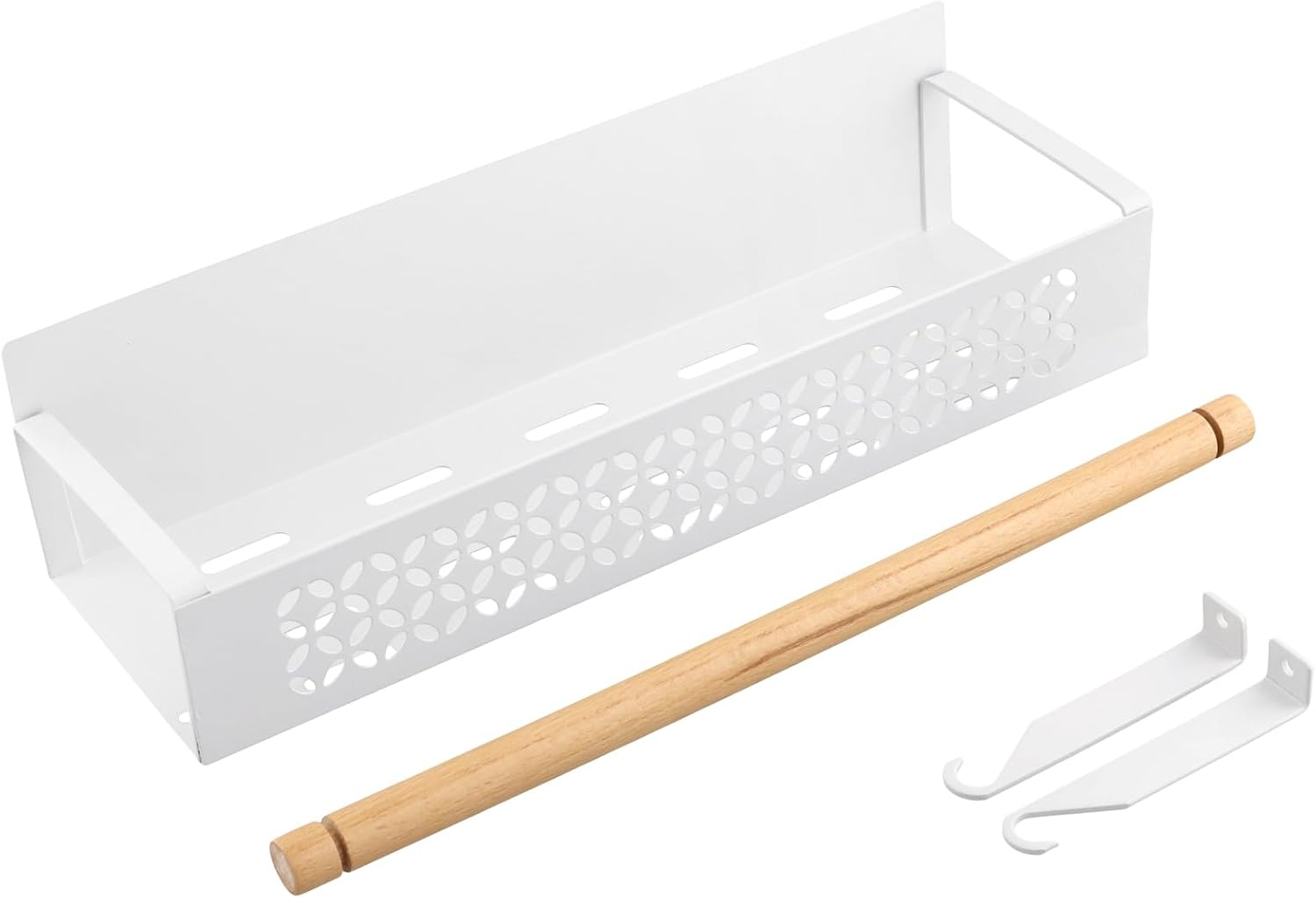 JIEHIN Pack of 4 Magnetic Spice Racks, 2 Sizes, Fridge Magnet Organiser, Magnetic Fridge Shelf, Multifunctional Magnetic Shelf for Kitchen Organisation, Cupboard image number 4