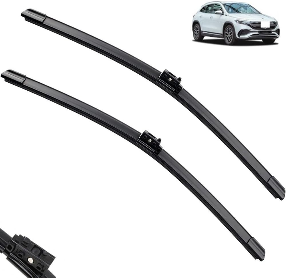 Front Rear Wiper Blades Compatible with Mercedes Benz EQA 2021 2022 H243 Windshield Windscreen Window EQA250 EQA 250 300 350 Car Accessories (Color : FRONT REAR, Size : RHD)