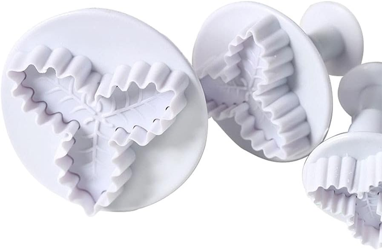 Christmas Holly Leaf Shape Mold Cookie Cutter Kitchen Baking Tools Plunger Stamp Fondant Cake Decorating Zhengpingpai image number 3