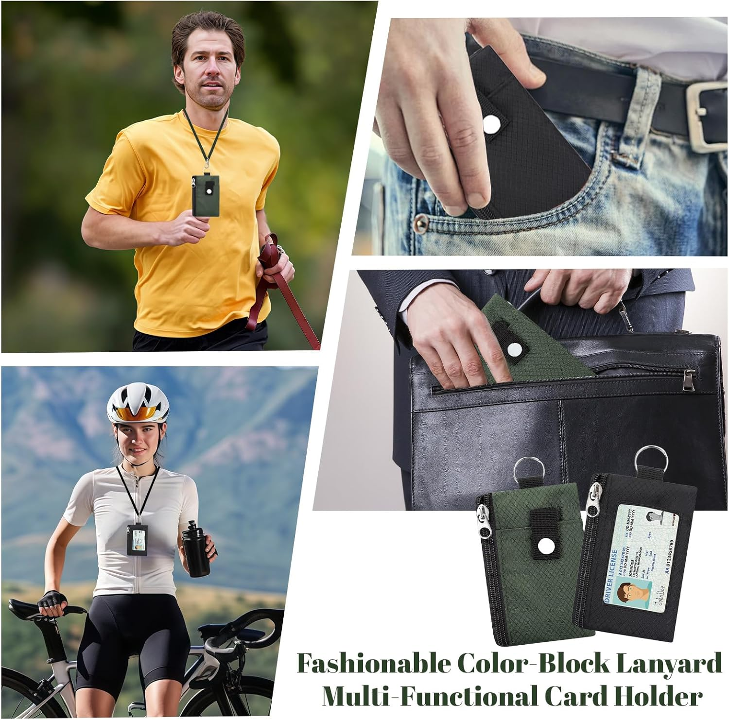 LUMOOM Pack of 2 Neck Pouch with RFID Protection, Waterproof Shoulder Bag Bag, Anti-Theft Unisex Travel Purse, Chest Pocket Mini for Men Women Credit Cards Coins Money image number 5