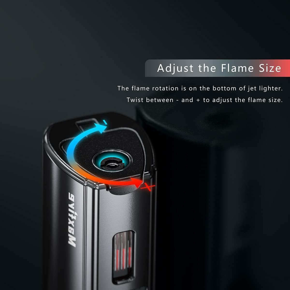 Butane Torch Lighters with Punch Triple Jet Flame Windproof Adjustable Flame Lighter (Sold without Gas) image number 3