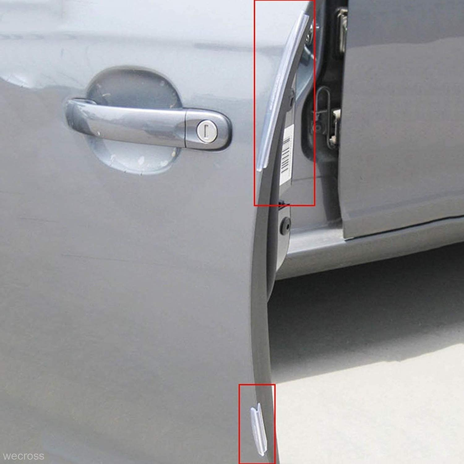 Yotsuba Car Door Edge Protector, 8Pcs/Set Car Door Edge Guard, Strip Auto SUV Scrape Guard Bumper Handle Protective Cover Sticker Universal Auto Decal Transparent