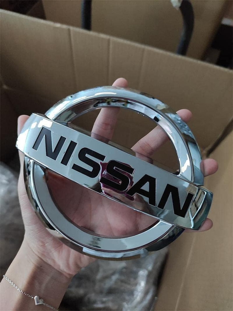 Car Front Grille Emblem Compatible with Nissan 2013-2018 Altima Murano Rogue Maxima Auto Vehicle Chrome ABS Plastic Head Grill Badge Sticker (OEM 62890 1JA0A) image number 2