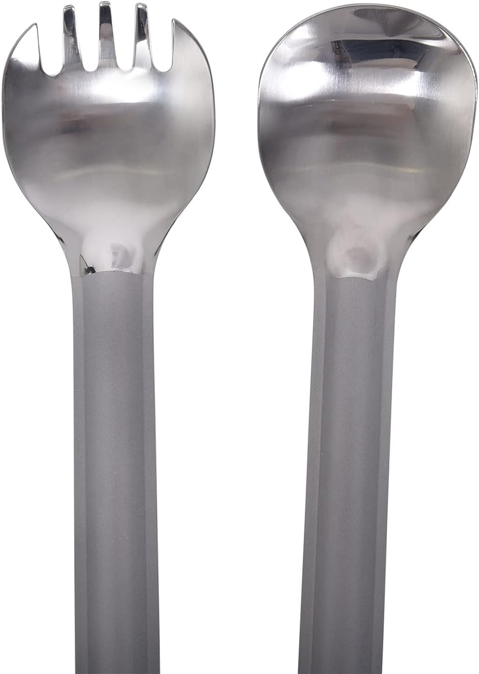 Boundless Voyage Outdoor Titanium Long Handled Spoon Spork Ultralight Camping Polished Tableware Flatware Set 2 Pcs - Ti1510B image number 6