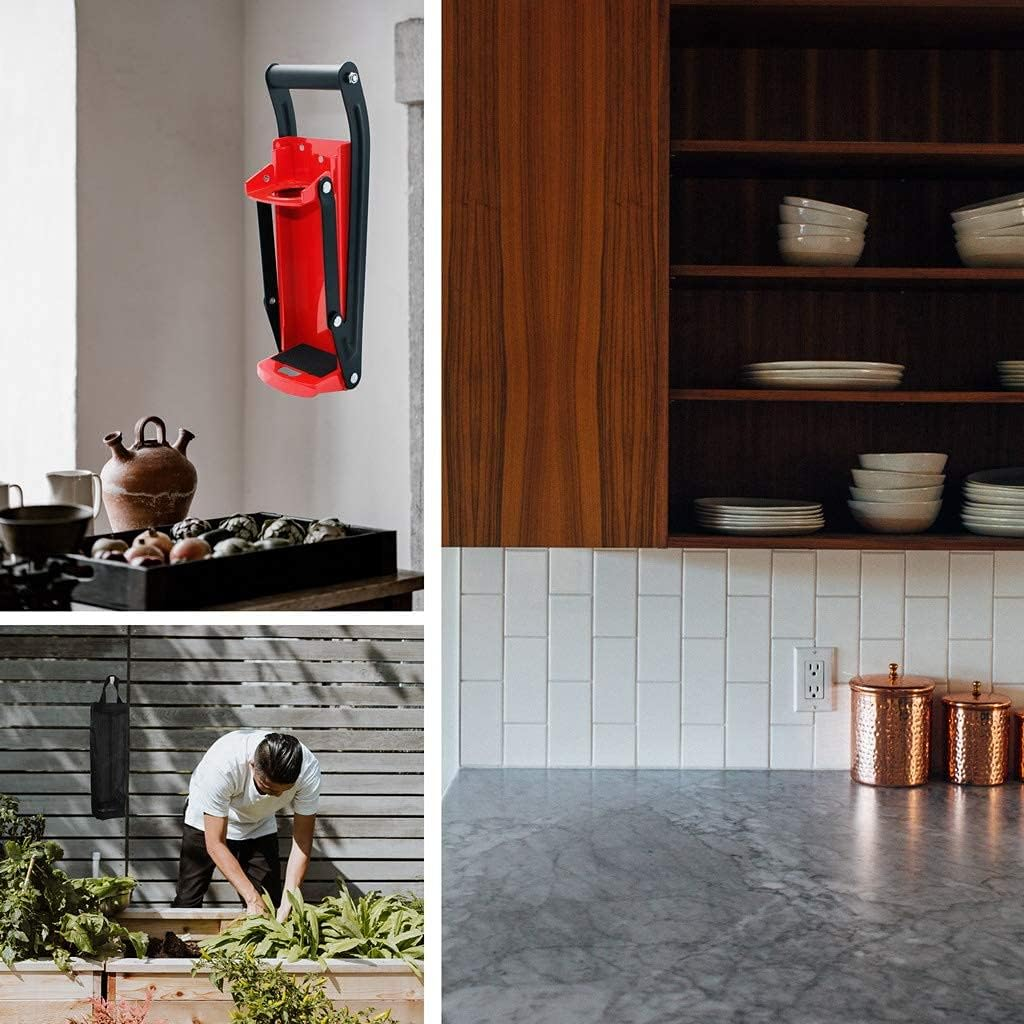 Laffeya Can Crusher Wall Mounted, Can Crusher 16 Oz, Crusher Aluminum, Soda Cans, Beer Cans and Water Bottles, Can Smasher for Recycling (16 Oz, Red) - Black image number 5