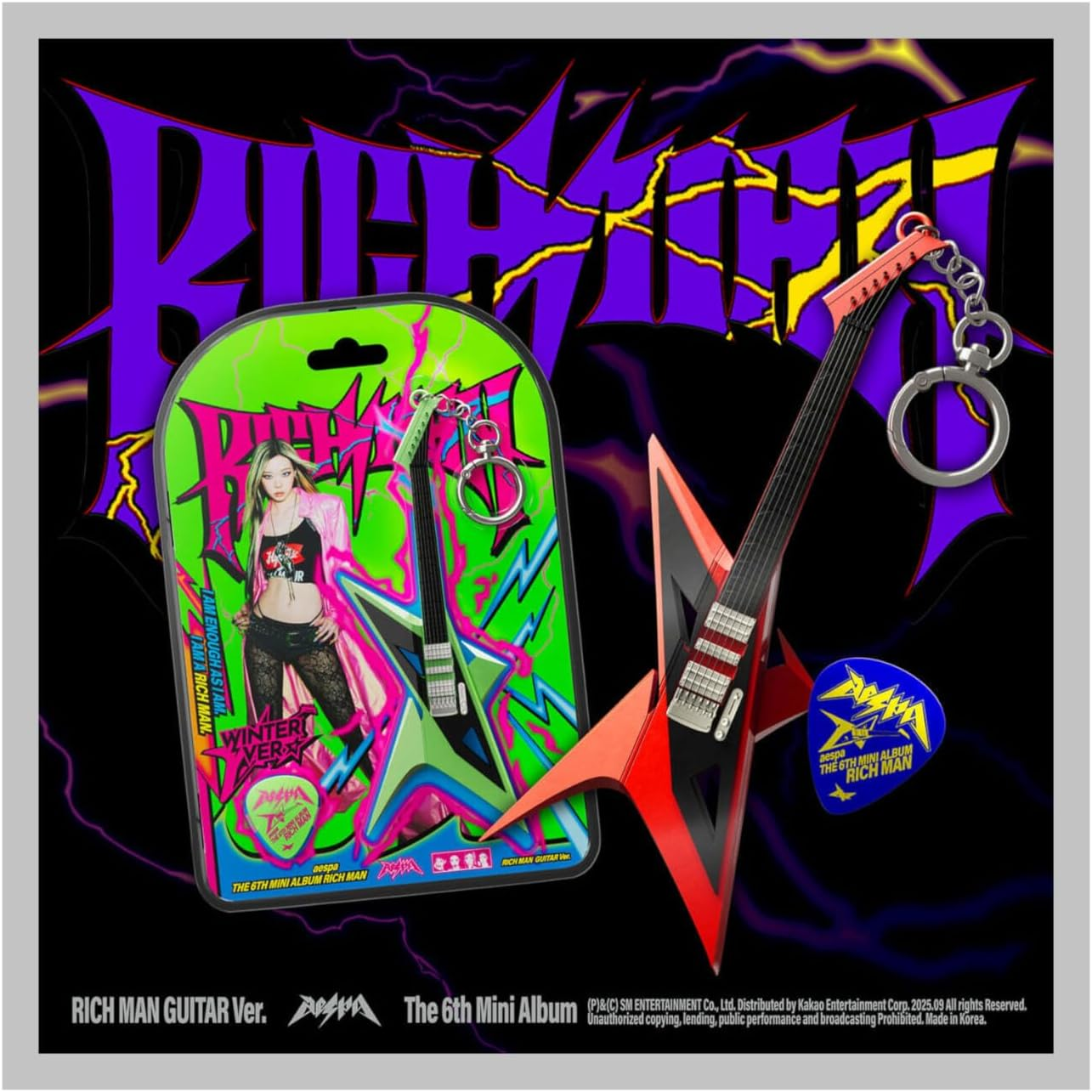 Aespa Rich Man 6Th Mini Album with Tracking Sealed (RICH MAN BAG 2 Version Set) image number 4