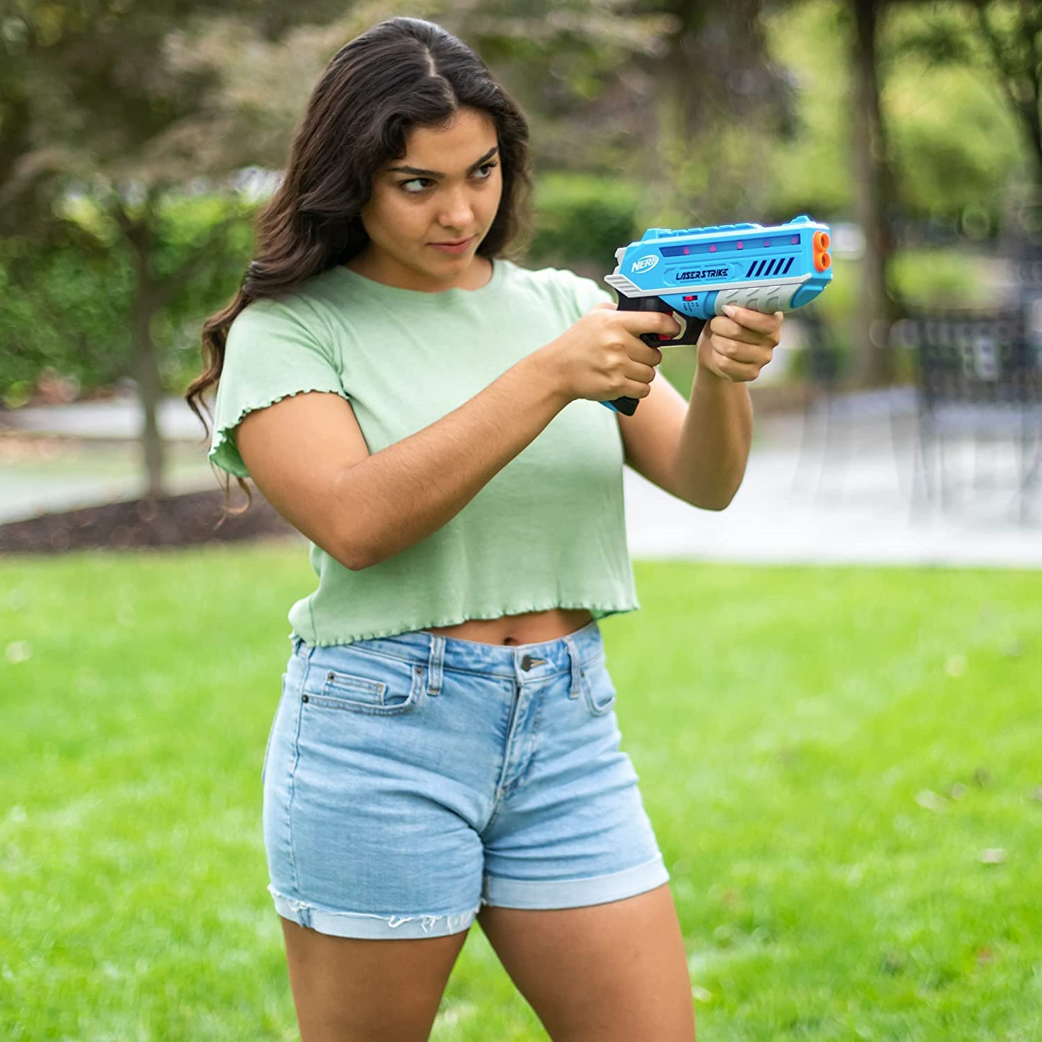 Laser Strike 4 Player Laser Tag Game Pack Complete with 4 300Ft Range Blasters & 4 Holsters - Indoor or Outdoor Play Arcade Games, Toys for Kids & Family image number 4