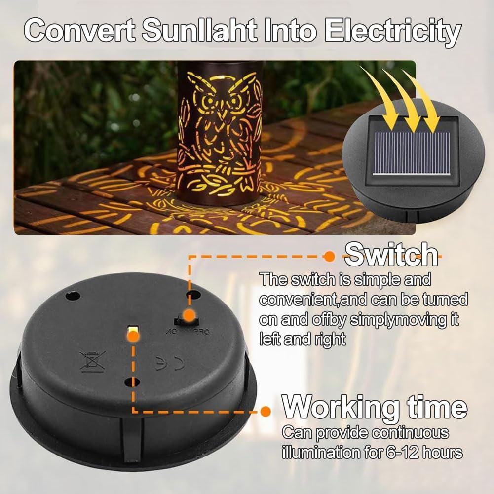 Pack of 2 Solar Lights Replacement, Solar Lights Replacement Parts, Top with Warm Light LED, IP44 Waterproof Solar Light Bulb Replacement, for Garden, Patio, Table Light Decor [Energy Class A] image number 3