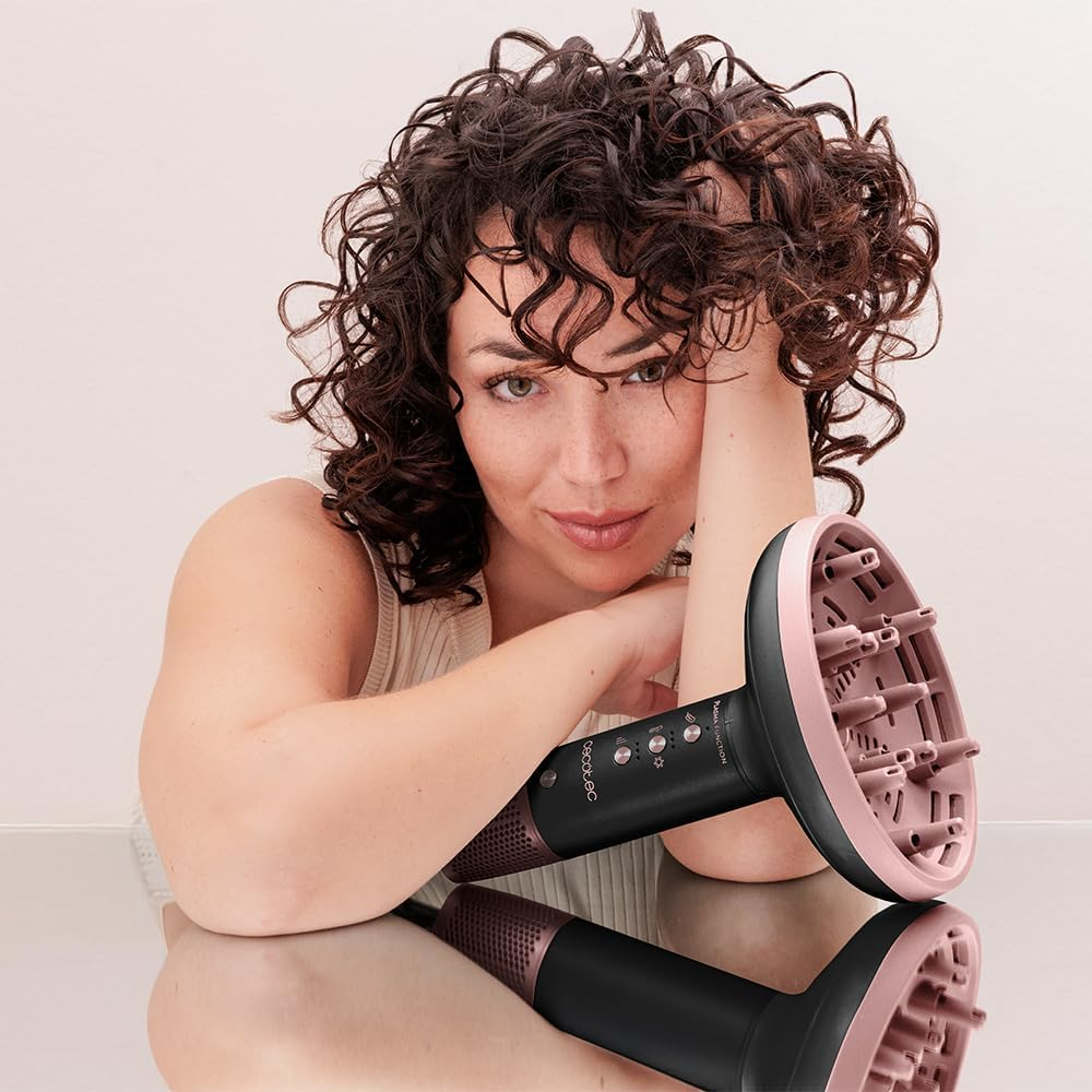 Cecotec Diffuser Hair Dryer for Curls XXL Drywave N&eacute;bula Black. 1300 W, Argan Oil and Keratin, Brushless Motor, Plasmatech Antifrizz, Soft Mode, 3 Speeds and Temperatures, 12 Teeth image number 5