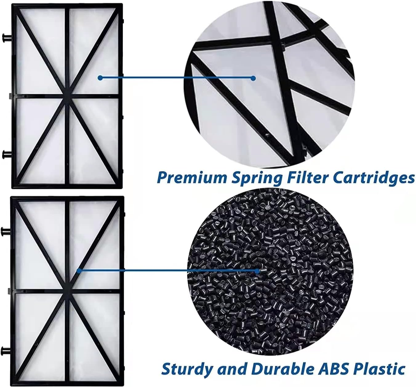 Spring Filter Cartridges Compatible with Dolphin M500, M200, M400, Wave 90, Ve 65, Oasis Z5, Sigma, C3,C4,Nautilus CC plus Robotic Pool Cleaners, Part Number: 9991433-R4（4 Pack） image number 3