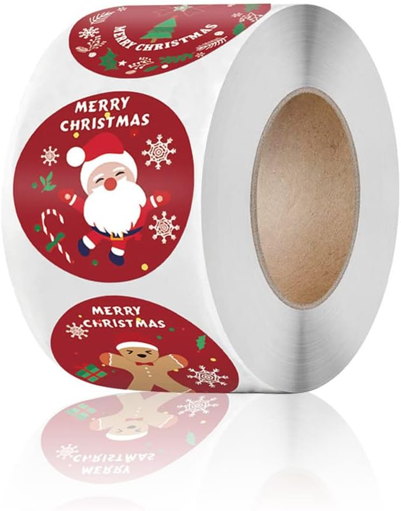 MIYKA 500 Pcs Holiday Stickers Xmas Label Tags for Present Wrapping, Envelopes, Cards, Gift Packing (Style B) image number 2