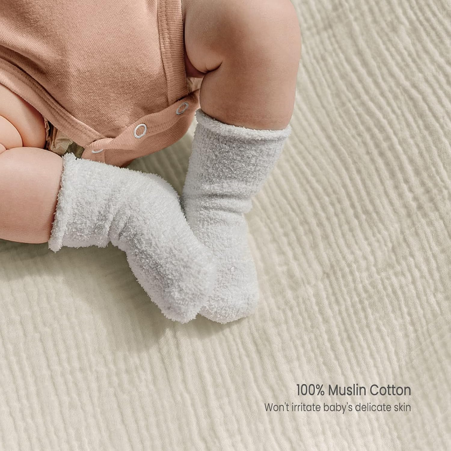 Lulumoon Baby Changing Pad Cover: Muslin Diaper Changing Table Pad Cover - Changing Pad Sheets for Girls Boys (Cream & Sand) - Autumn Leaf image number 6