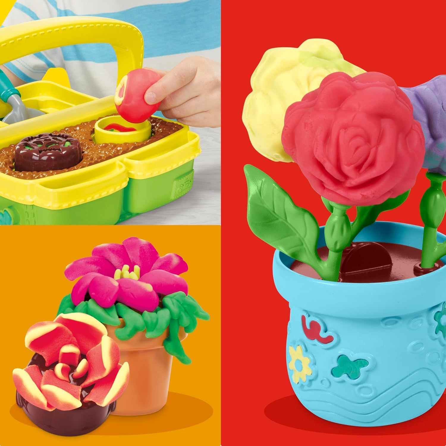 Play-Doh Blooming Flower Garden Toy Playset, Nature Pretend Play, Kids Arts & Crafts Ages 3+ image number 2