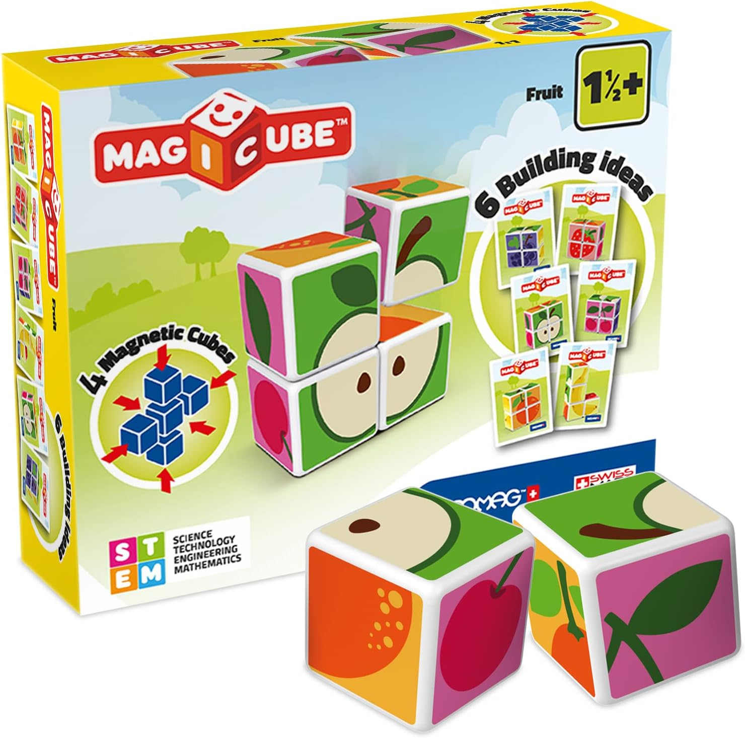 Geomag 131 Magicube Fruit - Magnetic Construction Cubes