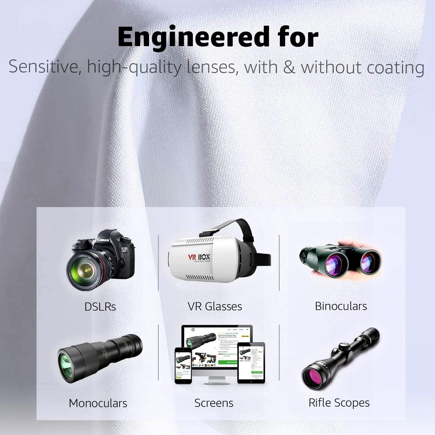 Python Premium Microfiber Cloth 12X16In - Scratch-Free Optical Lens & Glasses Cleaner, Screen Cleaning for Computers, Tvs, Apple Devices, Zeiss Lenses, Luxury Watches & Expensive Optics image number 1