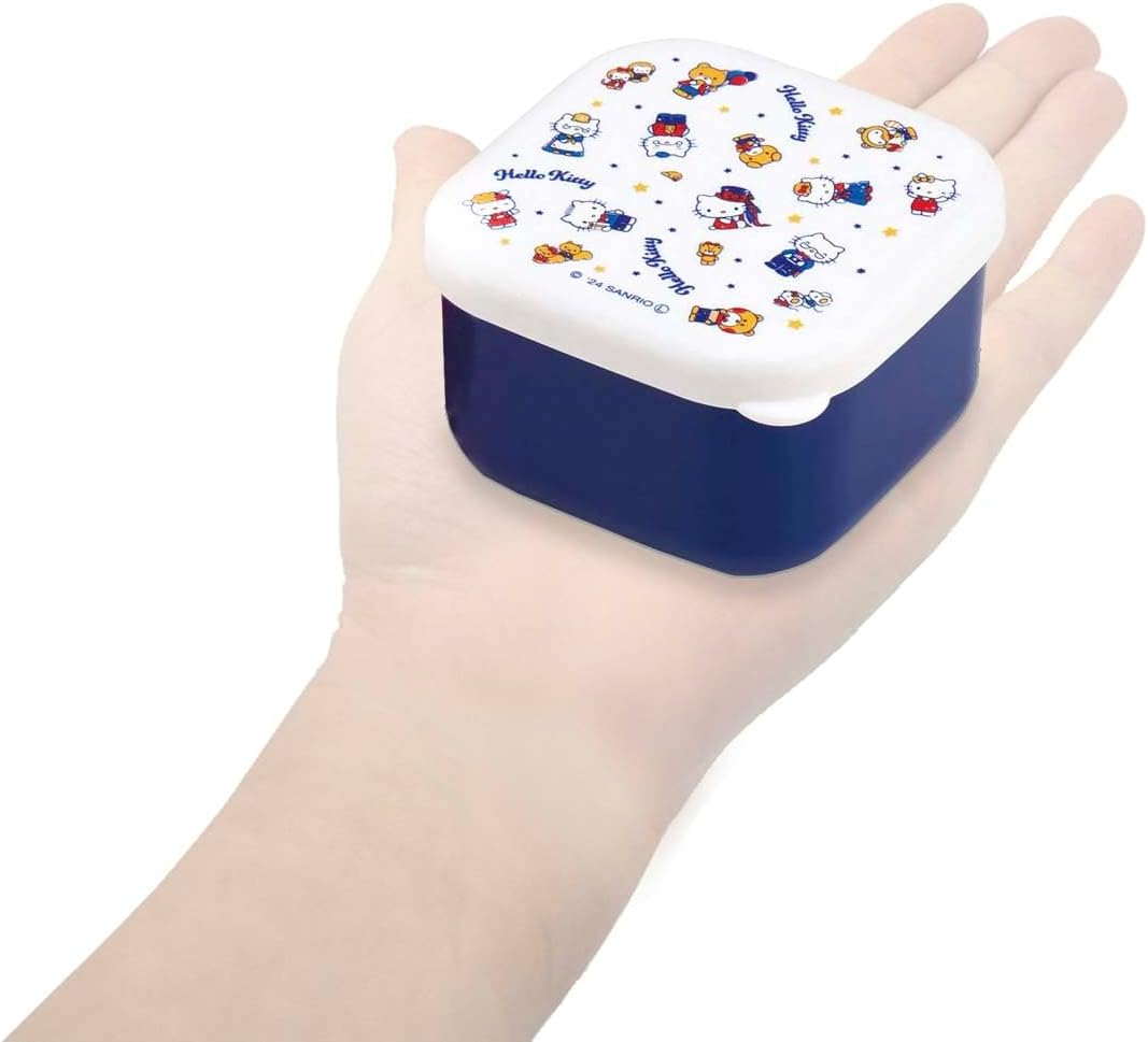 Skater MO2WAG-A Mini Sealing Container, Storage Container, Side Dish, 6.3 Fl Oz (160 Ml), Set of 2, Sanrio Hello Kitty, Always by Your Side Dish