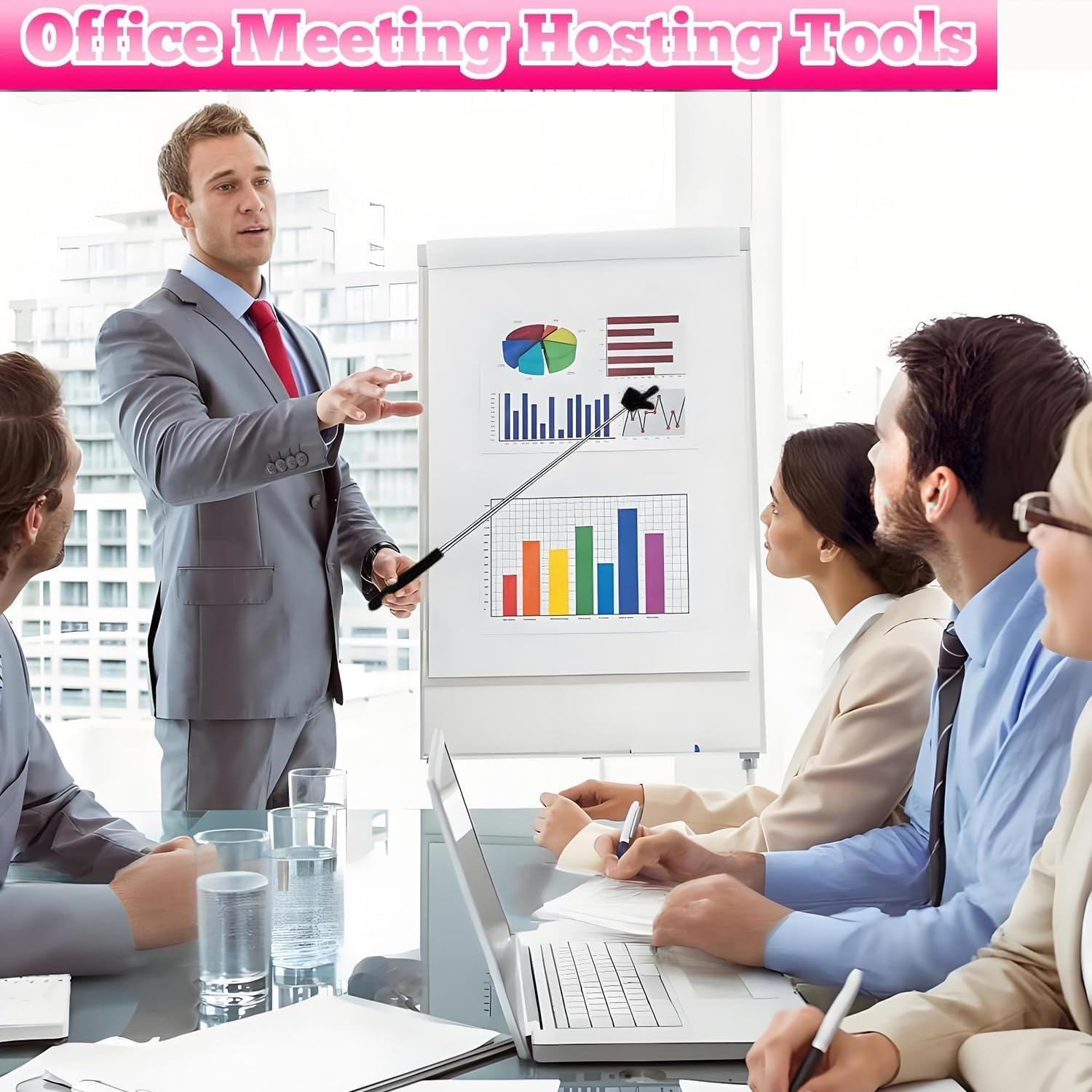 2Pcs Pointer Finger Stick &ndash; Multipurpose Teacher Supplies Pointer Stick, Classroom Pointer and Finger Pointer Stick, Engaging Colors &ndash; Classroom Essentials for Effective Presentations（Black） image number 6